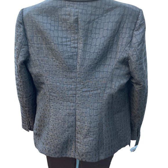 Chico's Long Sleeve Polyester Blend Blazer Jacket Grey Size 2 - Picture 3 of 8